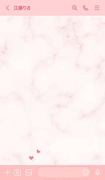 [LINE着せ替え] マーブルとハート2♥ベビーピンク01_1の画像3