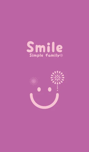 [LINE着せ替え] スマイル＆花火-若紫の画像1