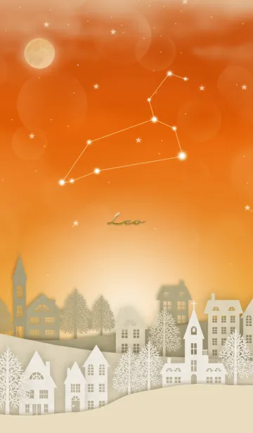 [LINE着せ替え] しし座と北欧風星空【改訂版】の画像1