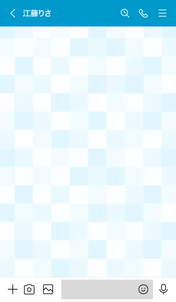 [LINE着せ替え] 白色モザイク ライトブルー4の画像3