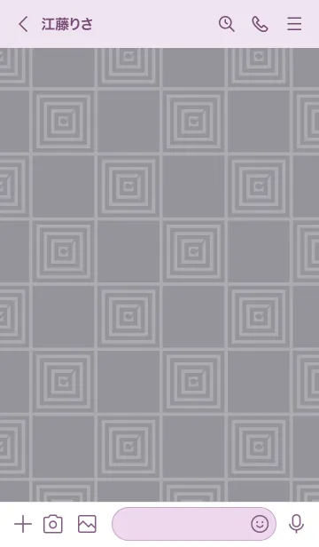 [LINE着せ替え] 和音 市松模様と音符 桔梗鼠の画像3