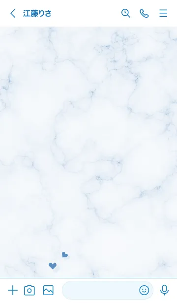 [LINE着せ替え] マーブルとハート2♥ブルー09_1の画像3