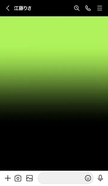 [LINE着せ替え] Black & Lime Green Theme V2 (JP)の画像3