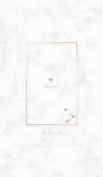 [LINE着せ替え] マーブルとハート2♥グレーベージュ03_1の画像1