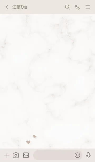 [LINE着せ替え] マーブルとハート2♥グレーベージュ03_1の画像3