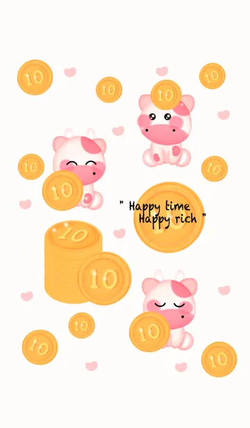 [LINE着せ替え] Be rich cowの画像1