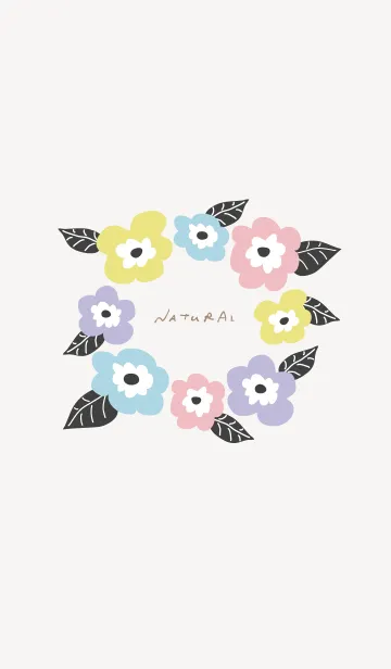 [LINE着せ替え] 北欧風お花リース10の画像1