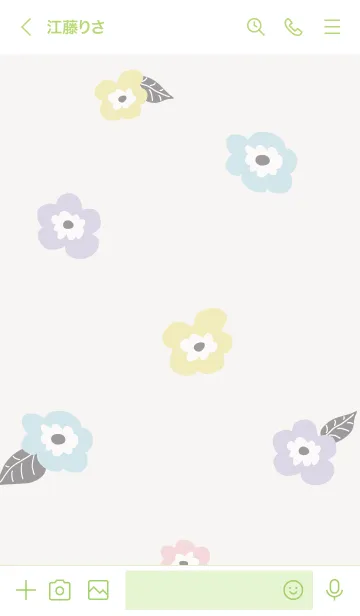 [LINE着せ替え] 北欧風お花リース10の画像3