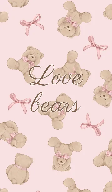 [LINE着せ替え] Love bears pinkの画像1