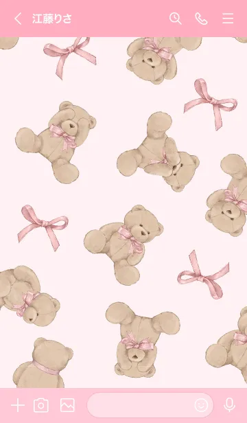 [LINE着せ替え] Love bears pinkの画像3