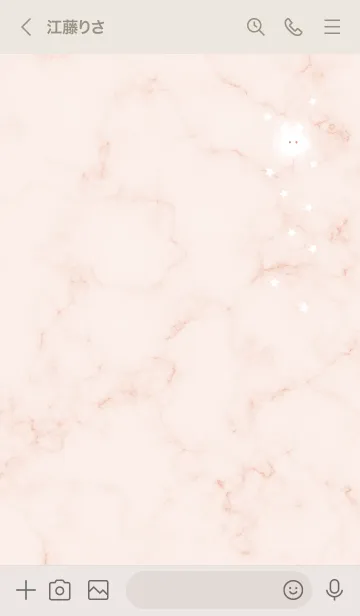 [LINE着せ替え] マーブルと月ウサギ★オレンジ03_1の画像3