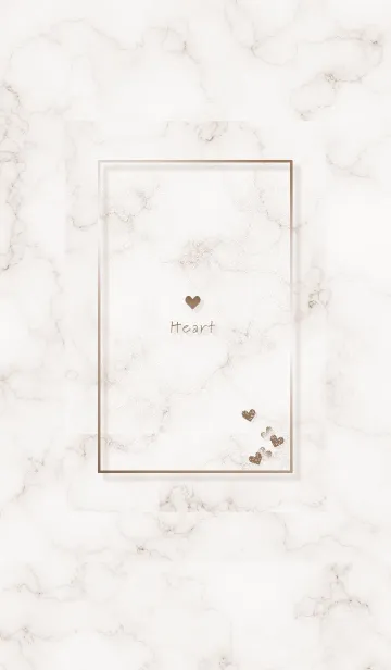 [LINE着せ替え] マーブルとハート2♥ブラウン04_1の画像1