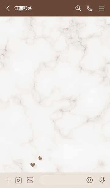 [LINE着せ替え] マーブルとハート2♥ブラウン04_1の画像3