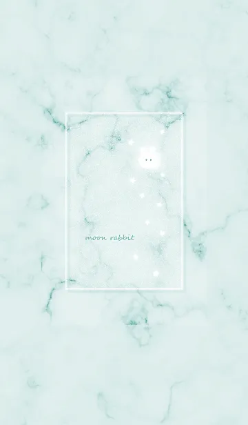 [LINE着せ替え] マーブルと月ウサギ★ブルーグリーン06_1の画像1