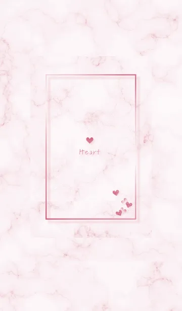 [LINE着せ替え] マーブルとハート2♥ピンク05_1の画像1