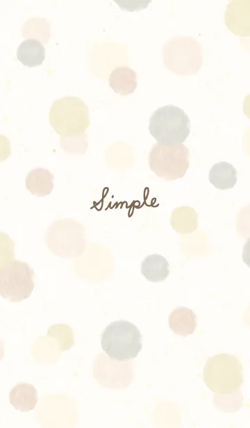 [LINE着せ替え] 水彩 丸 くすみベージュ28の画像1