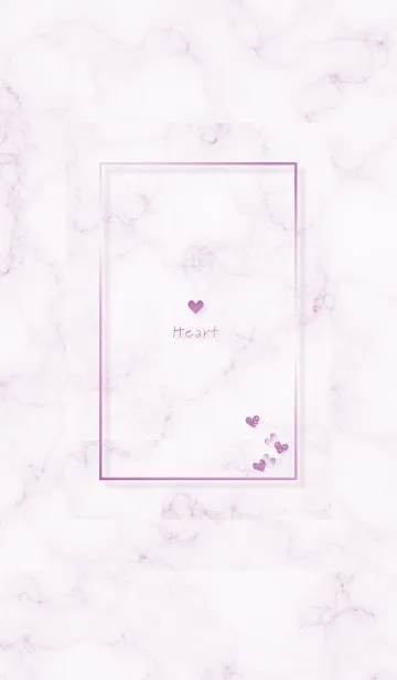 [LINE着せ替え] マーブルとハート2♥バイオレット06_1の画像1