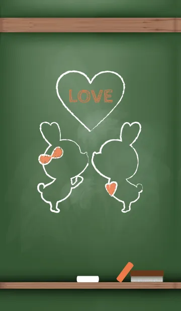 [LINE着せ替え] blackboard rabbit 10の画像1