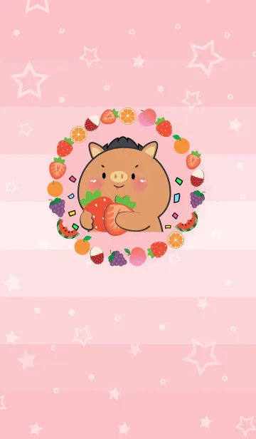 [LINE着せ替え] Simple Boar  Love Fruit Theme (JP)の画像1