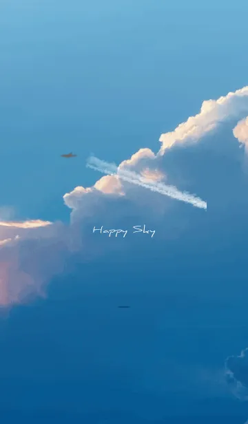 [LINE着せ替え] ネイビー : Happy skyの画像1