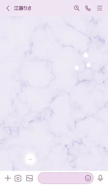 [LINE着せ替え] マーブルと月ウサギ2★パープル06_1の画像3