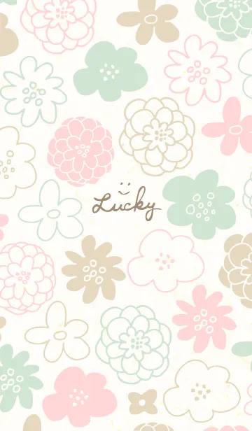 [LINE着せ替え] 北欧風お花 くすみカラー4の画像1