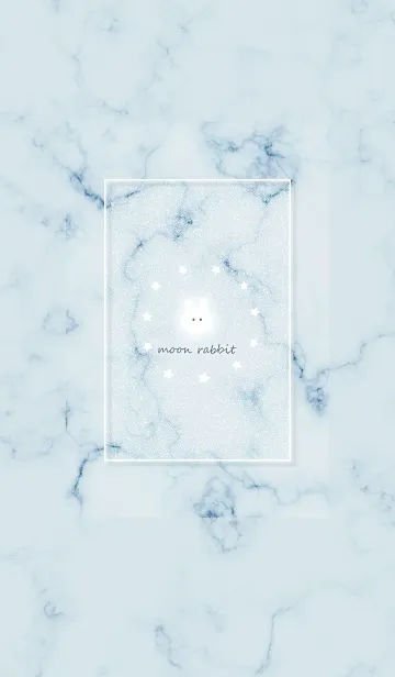 [LINE着せ替え] マーブルと月ウサギ2★ブルー01_1の画像1