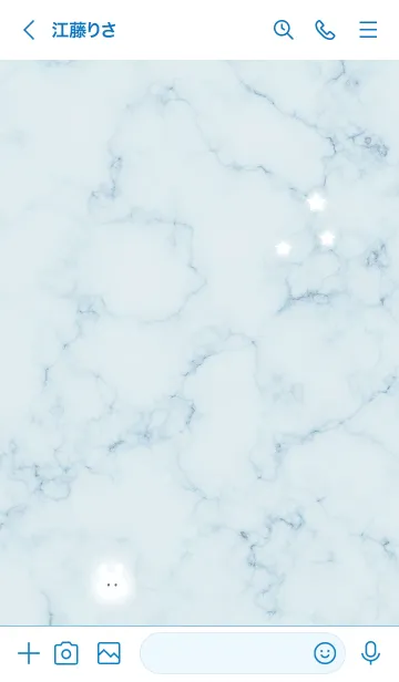 [LINE着せ替え] マーブルと月ウサギ2★ブルー01_1の画像3