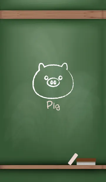 [LINE着せ替え] blackboard Pig 77の画像1