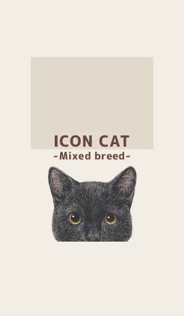 [LINE着せ替え] ICON CAT - ミックス - BROWN/07の画像1