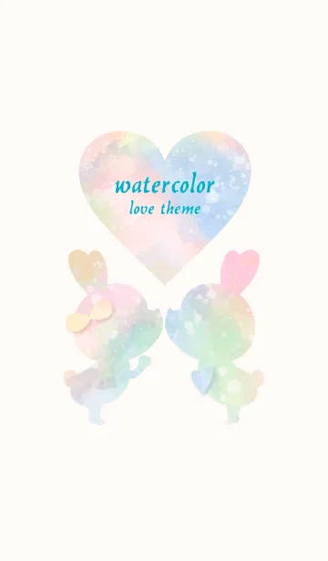 [LINE着せ替え] watercolor Love Theme 89の画像1