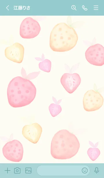 [LINE着せ替え] Wonderful pastel strawberry 14の画像3