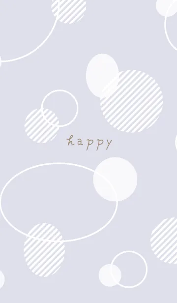 [LINE着せ替え] 白いおしゃれな丸18の画像1