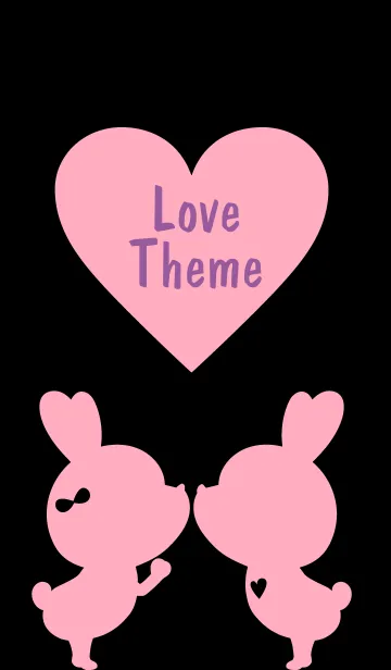 [LINE着せ替え] LOVE THEME Pink and Black 80の画像1