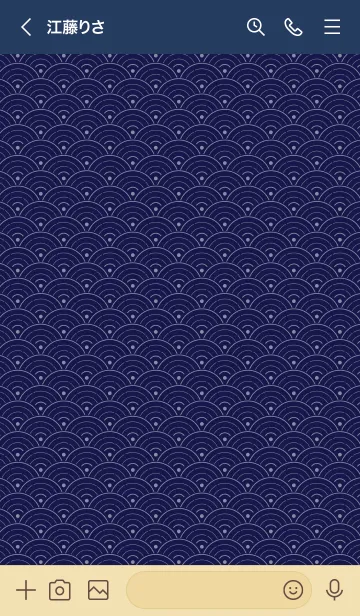 [LINE着せ替え] 和音 青海波とフェルマータ 鉄紺の画像3