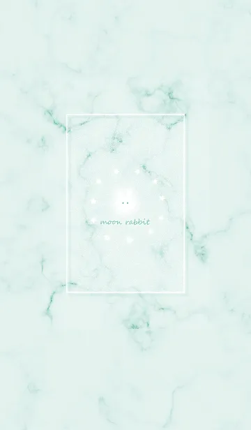 [LINE着せ替え] マーブルと月ウサギ2★ブルーグリーン05_1の画像1