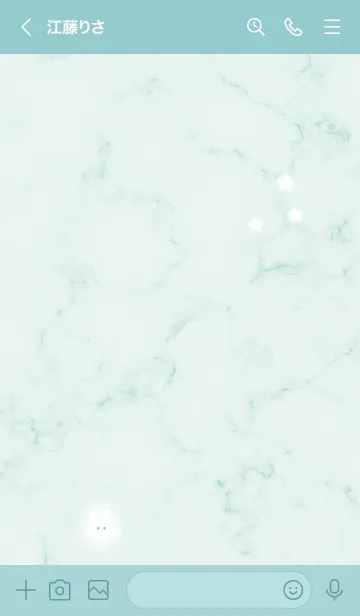 [LINE着せ替え] マーブルと月ウサギ2★ブルーグリーン05_1の画像3