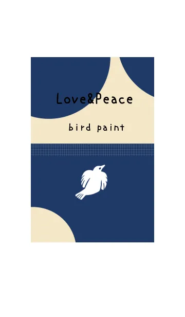 [LINE着せ替え] 北欧風アート【bird paint 202】の画像1