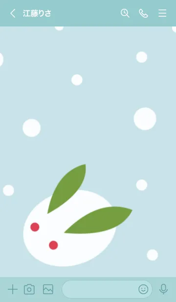 [LINE着せ替え] 雪うさぎ ～Snow Rabbit～ 2の画像3