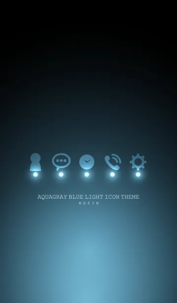 [LINE着せ替え] AQUAGRAY BLUE LIGHT ICON THEMEの画像1