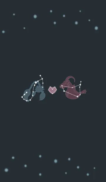 [LINE着せ替え] ekst赤やぎざラブブルー（さそりざ）の画像1