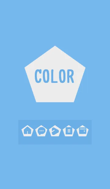 [LINE着せ替え] blue color I01の画像1