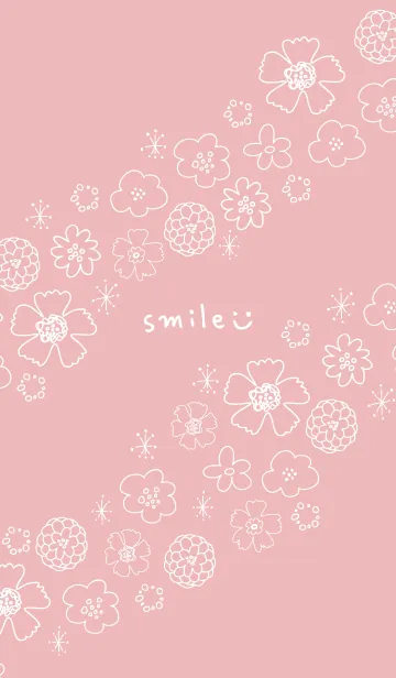 [LINE着せ替え] 白い花 くすみカラー3の画像1