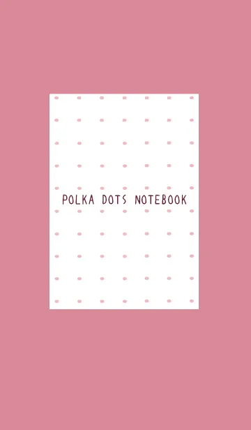 [LINE着せ替え] 水玉ノートの着せかえ/くすみレッドの画像1