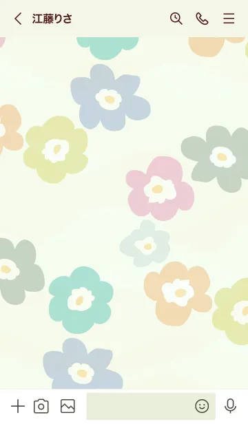 [LINE着せ替え] 北欧風 お花リース13の画像3