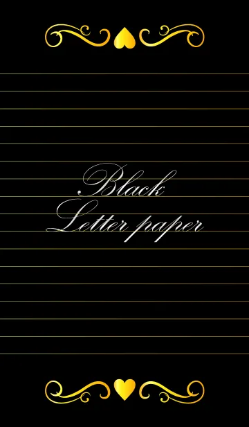 [LINE着せ替え] Black Letter paper *GLOSSYYELLOW*の画像1