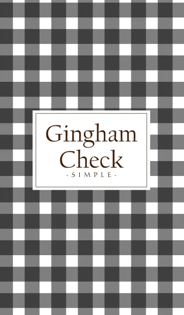 [LINE着せ替え] Gingham Check Black-SIMPLE 15の画像1