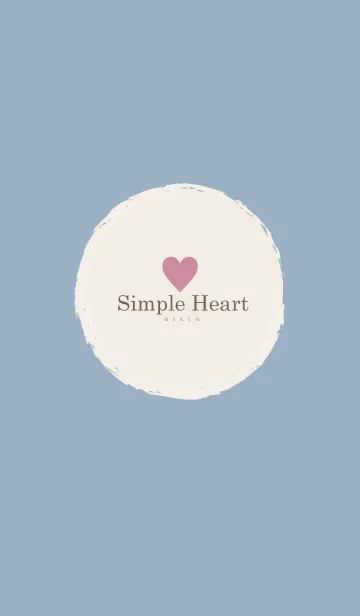 [LINE着せ替え] Simple Heart Blue - MEKYMの画像1