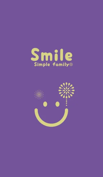 [LINE着せ替え] スマイル＆花火-江戸紫の画像1