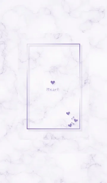 [LINE着せ替え] マーブルとハート2♥パープル07_1の画像1